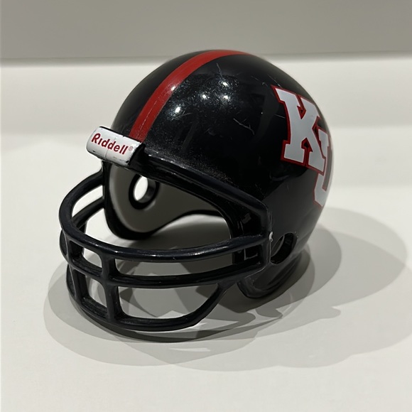 Kansas Jayhawks NCAA Vintage Pocket Pro Mini Riddell Football Helmet - Picture 3 of 6